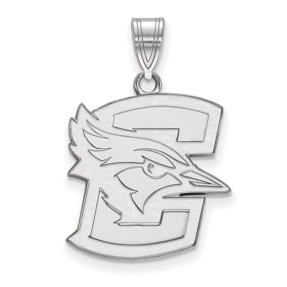 10k White Gold Creighton U Large Pendant